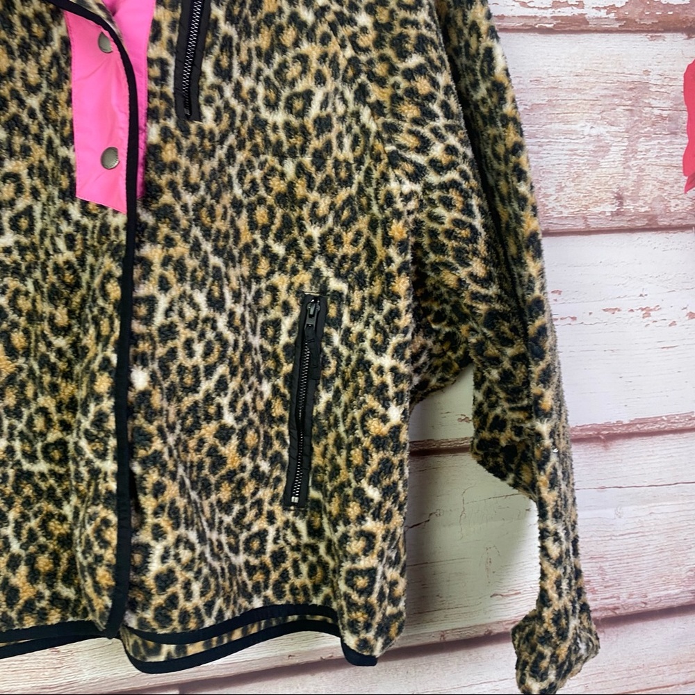 American Eagle Leopard Fleece Jacket - Picture 6 of 13